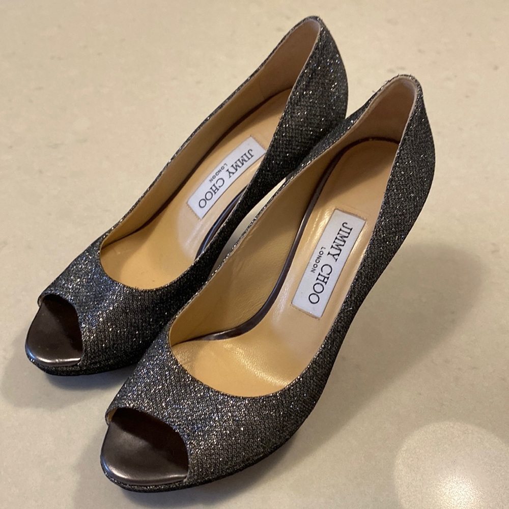 Jimmy Choo Peep toe with small platform